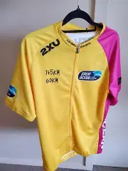 XL 2XU male Great Ocean Otway Classic Bike Ride Top Jersey Yellow Pink race O2
