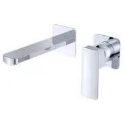 Tono Wall Mixer Set, Square Plate, 160mm Outlet