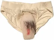 [BIMEI] Camel Toe Panty, Crossdresser, Transgender, Crossdresser Panty088 (2XL, Beige)