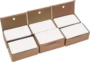 Berolle 600 Pieces Blank Kraft Paper Cards Business Cards DIY Flash Cards Gift Message Card (White)