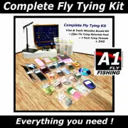 Complete Fly Fishing Tying & Tools Kits - 3 Vise Options - Materials Threads DVD