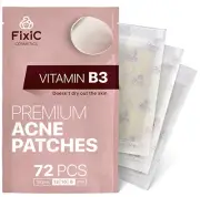 Hydrocolloid Acne Patches 72 PCS Fixic Cosmetics - Vitamin B3 Pimple Patches 3 S