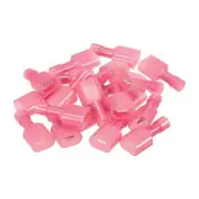 A● Wire Terminals Connector Nylon Insulated AWG22-16 Male Spade Red 200 Pcs