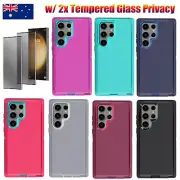 For Samsung S24 S23 S22 S21 S20 Shockproof Case Cover Privacy Screen Protector