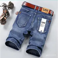 在飛比找蝦皮購物優惠-新品LEE牛仔褲 夏季薄款男士牛仔短褲 修身顯瘦 5五分褲中