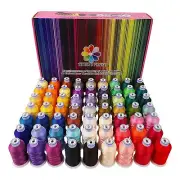 63 Colors Compatible with Brother Embroidery Machine Thread, Babylock, Janome...