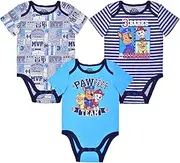 Paw Patrol baby-boys Nickelodeon Boy's 3-pack Baby Creeper SetNickelodeon Boy's 3-Pack Baby Creeper Set