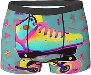 [HVTTIOR] Colorful Roller Skates Print Various Men Briefs Breathable Stretch Underwear Lightweight for All Day Comfort