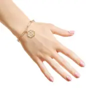 O Hexagon Initial Charm Bracelet