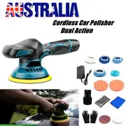 6" Car Polisher Buffer Machine Cordless with Battery Dual Action Polishing AU