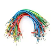 20 Pack 10 Inch Small Bungee Cords with Hooks for Camping Tarps Tents Hiking