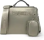 [Steve Madden] Women s Metallic Bevelyn Bag (Gold), Gold