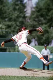 Ross Grimsley Baltimore Orioles pitches at an Major League Basebal- Old Photo 1