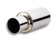 TPV TURBO Muffler Fits w/ 4in Round Straight Cut Tip