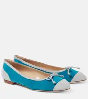 [Manolo Blahnik] Manolo Blahnik Capbal suede ballet flats AU 11 blue