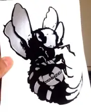 Wu Tang Killer Bee Sticker Decal ( Silver ) Hip Hop, Rap, Urban, Street, Swarm.