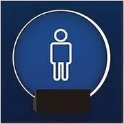 Toilet Sign Bathroom Door Sign Men's and Women's Restroom Signs, Restroom Led Light Sign, Wall Mount Mens Gents Women Bathroom Lighted Sign, White Light, Ideal Bathroom Signs