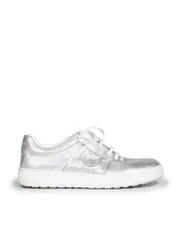 Silver Gancio Logo Trainers