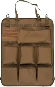 Car Boot Organiser Seat Back Storage Bag Car Seat Storage Organizer Tactical Camo Hanging Bags Car Stowing Tidying Pocket Interior(Brown)