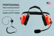 Heavy Duty Noise Cancelling Dual Muff Racing Headset for Motorola XPR7500 APX900