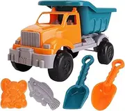 Kids Beach Toy Set Sand Toys Portable, Birthday Gifts Boys Girls, Truck Spade Sand Digging Tools for Park, Outdoor, Summer