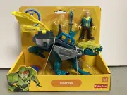 Fisher Price Imaginext Saharicus Dinosaur with Armor and Figure- RARE 2013 - NEW