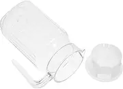 Cabilock Clear Plastic Pitcher with Lid Beverage Container for Fridge for Juice Tea Water Milk and Lemonade Stylish Striped Design for Home and Bar Use