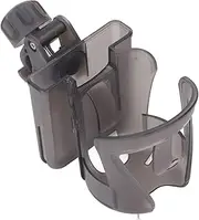 Stroller Cup Holder, Adjustable Angle Universal Drink Holder for Wheelchair, Baby Stroller Milk Bottle Phone (Grey Brown)