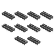 50Pcs DIP IC Chip Socket Adapter, 2.54mm Pitch 24 Pin Gate Soldering
