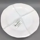 x8 Tommy Bahama Melamine Dinner Plate Set White Wave Hobnail Dotted Edge NEW