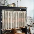 Kitchen Linen Short Curtains Window Half Curtain Cabinet Cover Drapes Decor