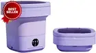 Folding Portable Mini Washing Machine with Drain Basket 11L for Office/ Camping