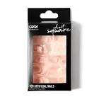 OXX Cosmetics 100 Pack Artificial Nails With Adhesive - Short Square Shape - New