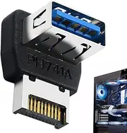 USB Header Adapter,L-Shaped USB 3.1 to Type E Adapter | Panel 90 Degree Steering Connector for Boys Women Youth Girls Teens