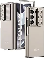Case for Samsung Galaxy Z Fold6, Stylish and Durable PC Case with Anti-shock and Lens Protection, Built-in Screen Shield (Light Gray,for Galaxy Z Fold6)