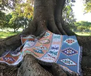Native Indian Navajo Tribal Cotton Sofa Decor Throw Blanket Camping Picnic Rug
