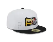Pittsburgh Pirates New Era White State 59FIFTY Fitted Hat