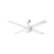 HPM 1200mm White Inspire 4 Blade Tricolour Ceiling Fan