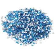 SS16/1440Pcs Glass Diamante Rhinestone, Man Made Gems, Sky Blue