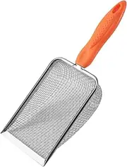 ShengQuanHao Portable Cat Sand Scoop for Litter Sifting, Metal Cleaning Tool for Pets, 8 mesh