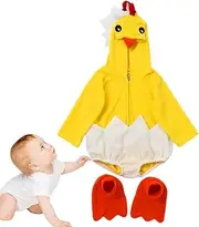 Arrovarp Toddler Hatching Chicken Costume | Boys Animal Design Rompers for Dress Up - Breathable Party Dressing Supplies Chicken Outfit for Toddler Boys, Girls, Kid