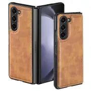 Textured Pu Leather Card Holder Smart Phone Case For Samsung Galaxy Z Fold5 5g