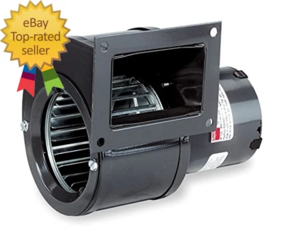 1TDP7 PSC Blower, Black, Draft Fan, 115 Volt, 146 CFM, Outdoor Wood Furnace Fan