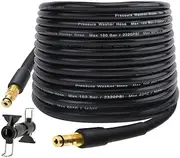 xinyee Pressure Car Washer Hose PVC Extension Hose 10m Three Layer Explosion-Proof and Ultra Wear-Resistant Pressure Washer Hose 10m 160bar 2320psi Replacement for K2-K7 with Extension Connector