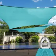 24ft Outdoor Rectangle Shade Sail with A-Ring Patio Garden Pool Sun Canopy Cover