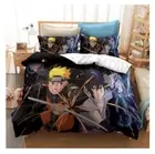 Anime Naruto Kakashi Sasuke Cosplay Bedding Duvet Cover Sets-FULL/QUEEN SIZE