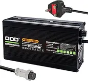 QDD 84V 6A Li-ion Battery Charger Silver Aluminum Case Safe and Durable Used for 20S 72V Lithium Battery Smart Charger DC Output GX16 1+3- Ping Connector