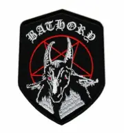 Bathory Patch | Baphomet Sabbatical Goat Pentagram Swedish Black Metal Band Logo