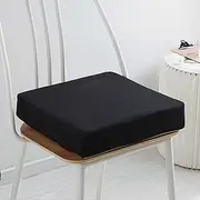 Cushion Memory Foam Chair Pads Removable 5/8cm Thick 40/45/50cm Luxury Large Seat Pads Non-Slip Seat Cushion for Dining Chair Garden Office Kitchen Chair 40x40x5cm Black
