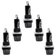 5 Pack Panel Mounted 6X30Mm Fuse Holder Socket 10A 125/250V AC